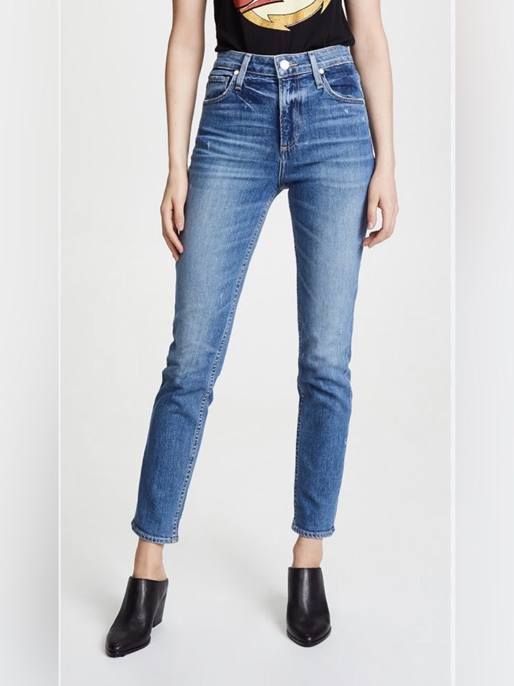 PAIGE Sarah Slim Jeans Dark Wash Size 29 | Mid Rise Stretch Denim